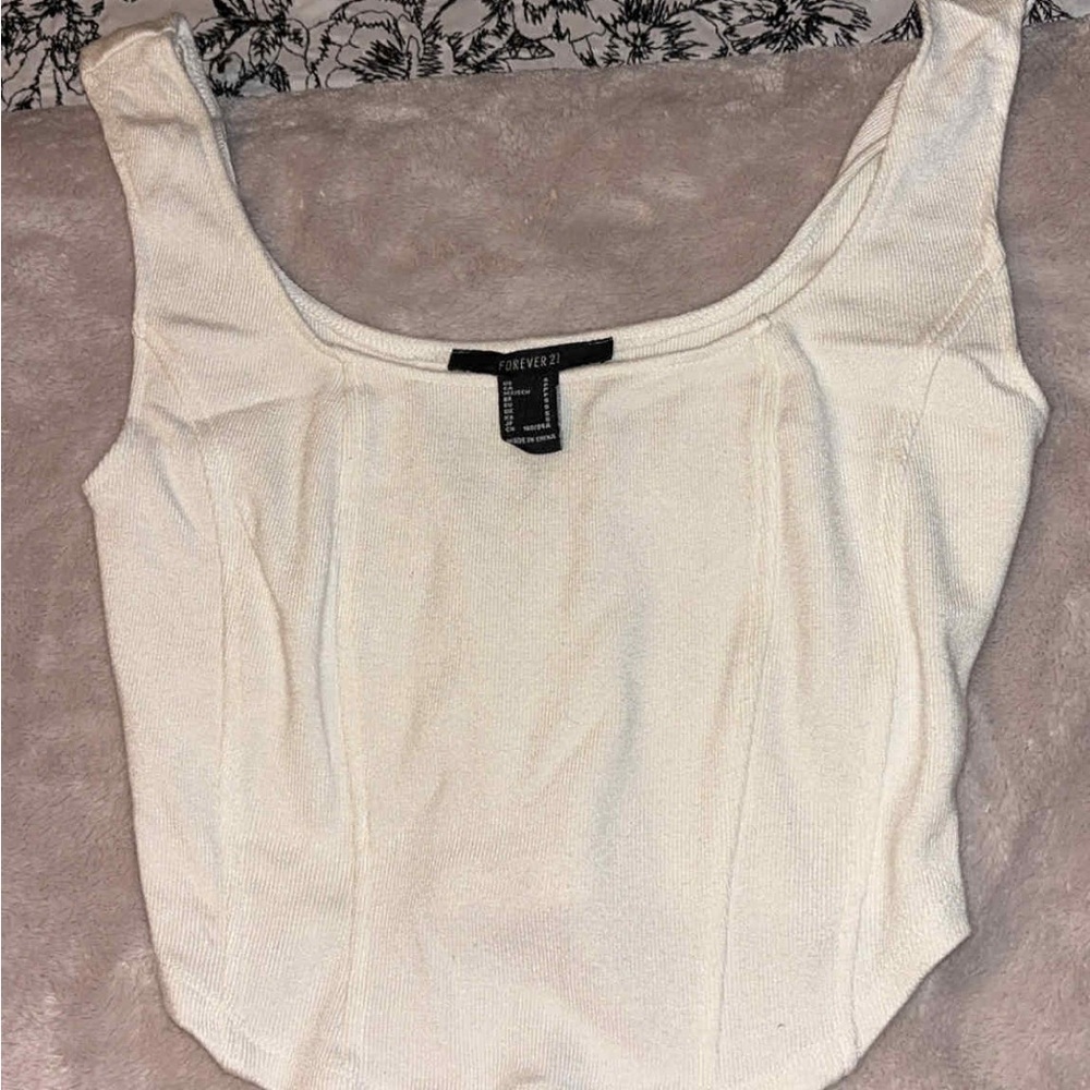 Forever 21 Cream Bodysuit Top
